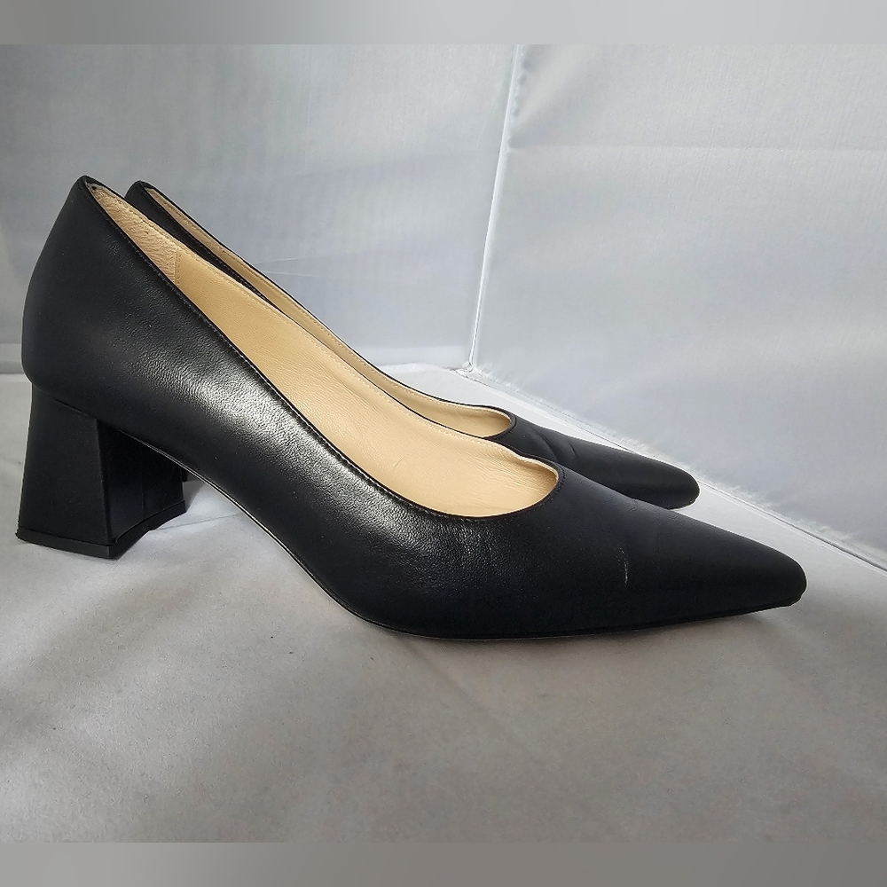BEAUTIISOLES By Robyn Shreiber Corina Black Leather Made In Italy - Picture 4 of 11